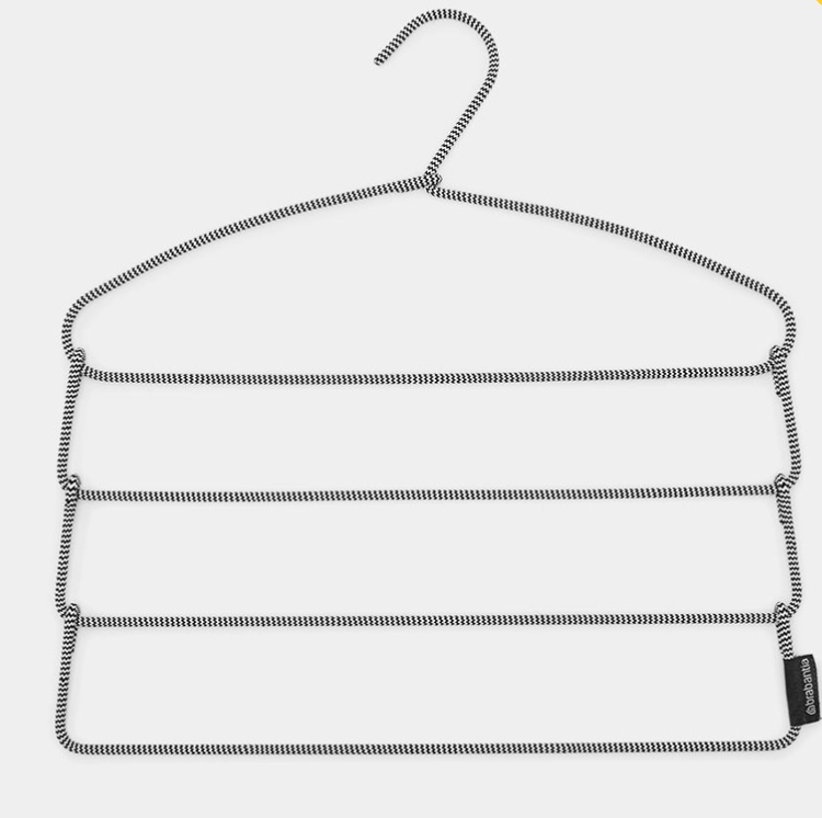 Galge för 4 par byxor, BRABANTIA SPACE-SAVER, 41,5 x H 42,5 cm , Svart / Vit i gruppen Förvaring / Garderobsförvaring / Galgar och hängare hos SmartaSaker.se (40926)
