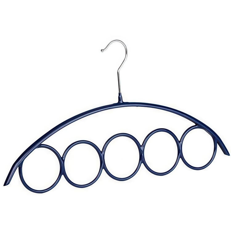 Galge för sjalar och halsdukar, BLUE 5 LOOP SCARF HOLDER, 42 cm, Blå i gruppen Förvaring / Garderobsförvaring / Galgar och hängare hos SmartaSaker.se (40949)