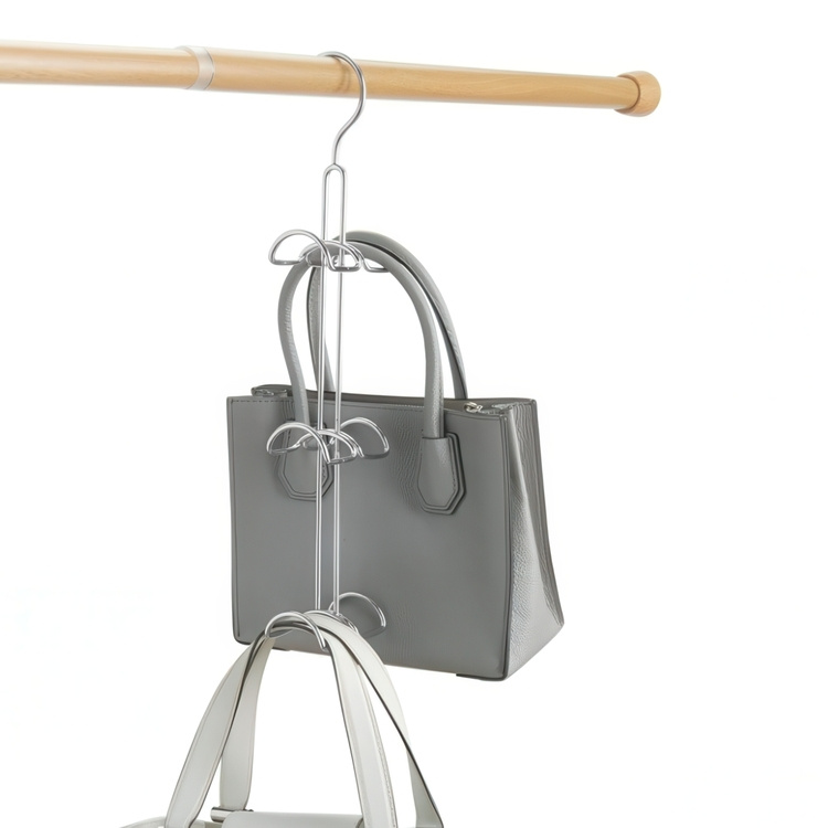 Galge för väskor CLASSICO HANDBAG HANGER, 10 x H 40 cm, Silver i gruppen Förvaring / Garderobsförvaring / Väskförvaring hos SmartaSaker.se (40957)