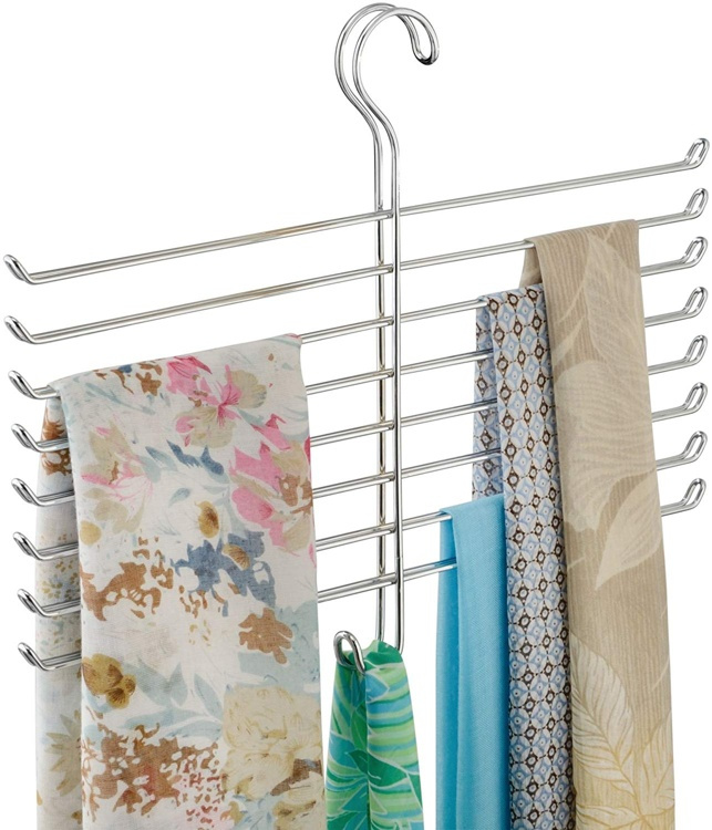 Galge i metall, för sjalar & halsdukar, CLASSICO SPINE SCARF HOLDER, Silver i gruppen Förvaring / Garderobsförvaring / Galgar och hängare hos SmartaSaker.se (40965)