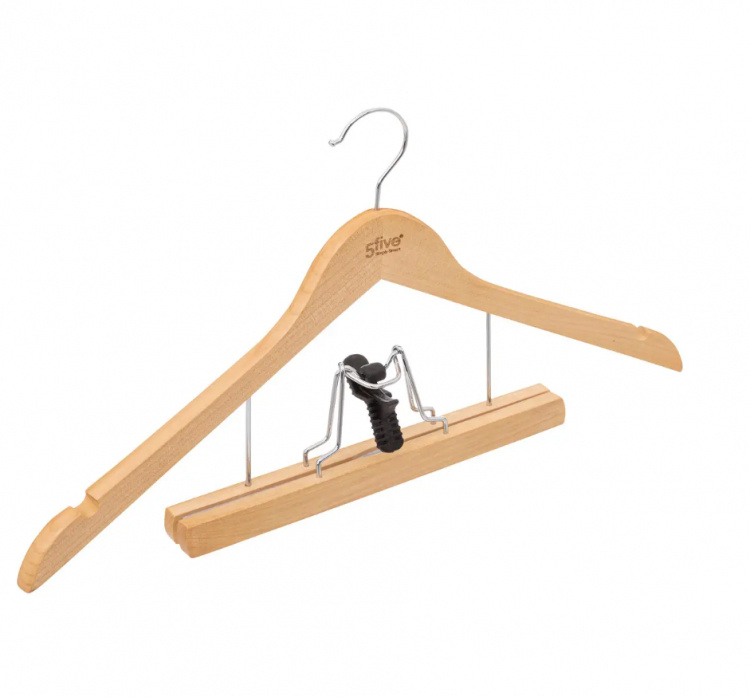 Galge i trä för kostym, SUIT HANGER, 44,5 cm, Natur i gruppen Förvaring / Garderobsförvaring / Galgar och hängare hos SmartaSaker.se (40969)