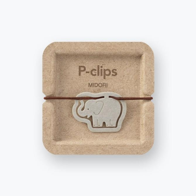 Gem av återvunnen papp, Elefanter, 16 st, P-CLIPS - PAPER ELEPHANTS, Midori, Mix i gruppen Förvaring / Kontorsmaterial hos SmartaSaker.se (40989)