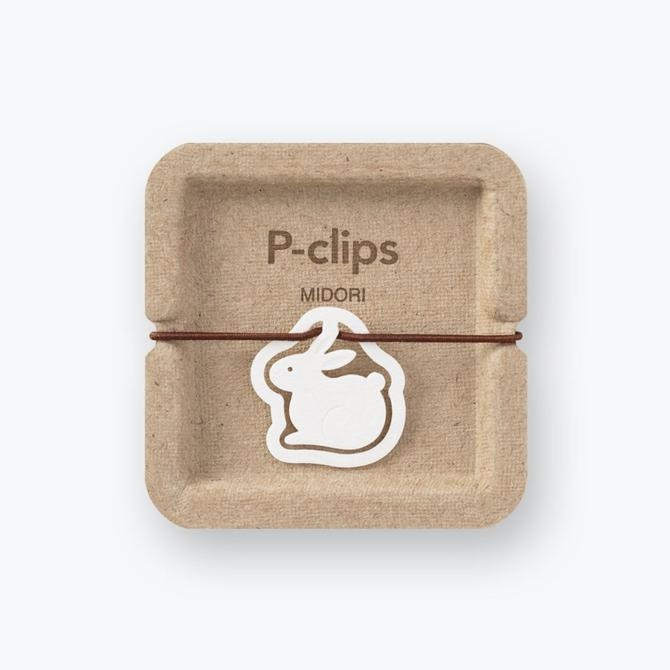 Gem av återvunnen papp, Kaniner, 16 st, P-CLIPS - PAPER RABBITS, Midori, Mix i gruppen Förvaring / Kontorsmaterial hos SmartaSaker.se (40990)