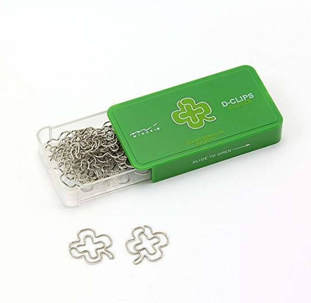 Gem, klöverblad, 30 st, D-CLIPS CLOVER, Grön / silver i gruppen Förvaring / Kontorsmaterial hos SmartaSaker.se (41001)