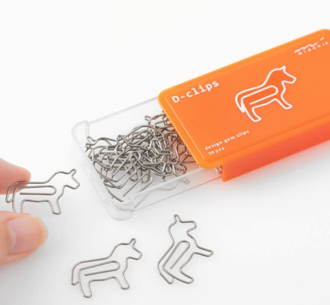 Gem, Små Hästar, 20 st, D-CLIPS HORSE, Midori, Orange / Silver i gruppen Förvaring / Kontorsmaterial hos SmartaSaker.se (41002)