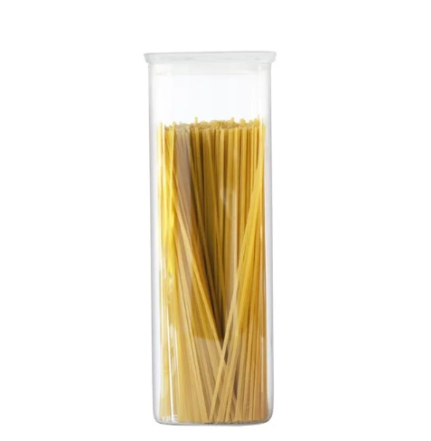 Glasburk för Spagetti, 2,2 L, PEBBLY SQUARE CLEAR LARGE, Klar i gruppen Förvaring / Köksförvaring / Förvaringslådor och burkar hos SmartaSaker.se (41007)