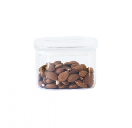 Glasburk för torrvaror, 0,5 L, PEBBLY SQUARE CLEAR MINI, Klar i gruppen Förvaring / Köksförvaring / Förvaringslådor och burkar hos SmartaSaker.se (41009)
