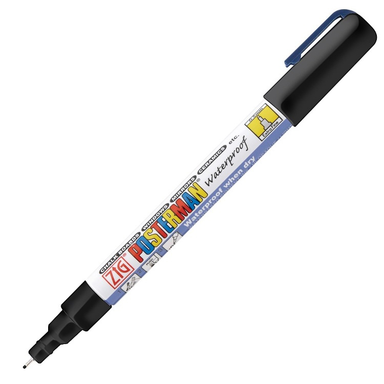 Griffelpenna, Kladdfri, ZIG POSTERMAN EXTRA FINE, 0,5 mm,, Svart skrift i gruppen Förvaring / Kontorsmaterial hos SmartaSaker.se (41039)