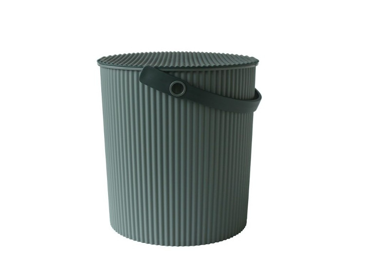 Hink / korg med lock, BAKED GREEN LARGE OMNIOUTIL, 20L, Grön / Mörkgrön i gruppen Förvaring / Förråd- och garageförvaring / Korgar och hinkar hos SmartaSaker.se (41080)