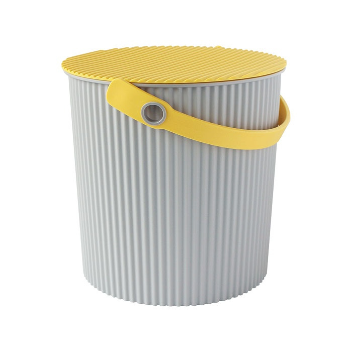 Hink / korg med lock, FRAICHAIR LARGE OMNIOUTIL, 20L, Grå / Gul i gruppen Förvaring / Förråd- och garageförvaring / Korgar och hinkar hos SmartaSaker.se (41101)