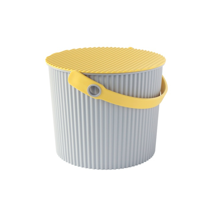 Hink / korg med lock, FRAICHAIR SMALL OMNIOUTIL, 8L, Grå / Gul i gruppen Förvaring / Förråd- och garageförvaring / Korgar och hinkar hos SmartaSaker.se (41103)