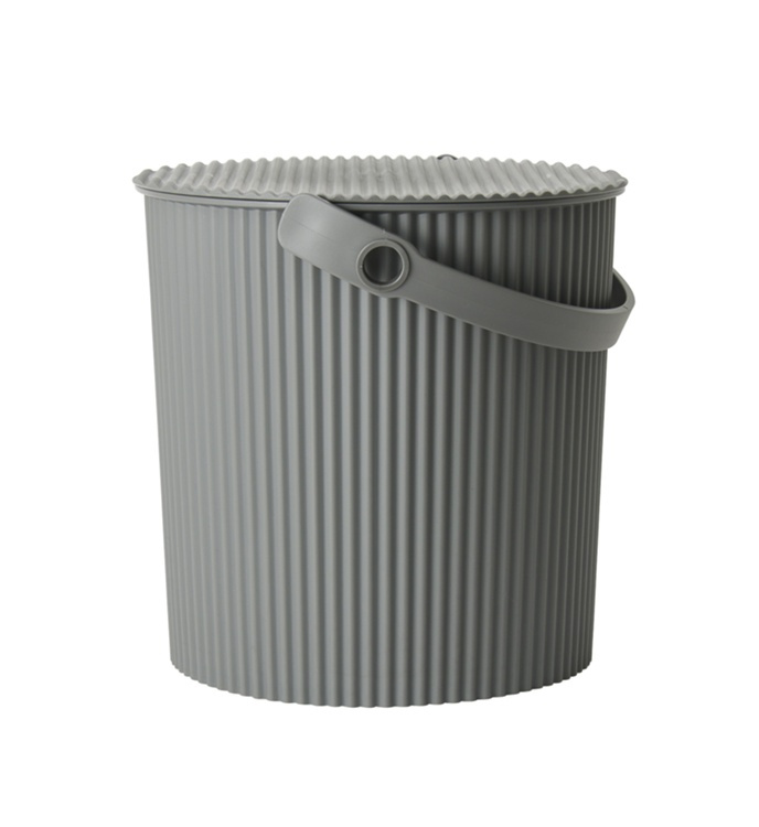 Hink / korg med lock, GREY MEDIUM OMNIOUTIL, 10 L, Mörkgrå i gruppen Förvaring / Förråd- och garageförvaring / Korgar och hinkar hos SmartaSaker.se (41109)