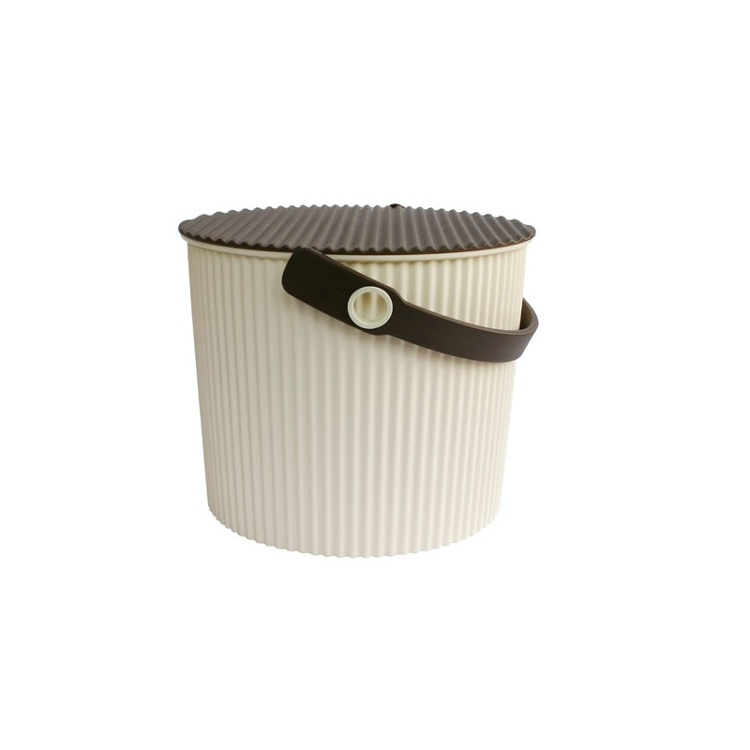 Hink / korg med lock, IVORY MEDIUM OMNIOUTIL, 10 L, Beige / brun i gruppen Förvaring / Förråd- och garageförvaring / Korgar och hinkar hos SmartaSaker.se (41113)