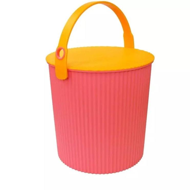 Hink / korg med lock, PINK LARGE OMNIOUTIL, 20L, Cerise / orange i gruppen Förvaring / Förråd- och garageförvaring / Korgar och hinkar hos SmartaSaker.se (41128)