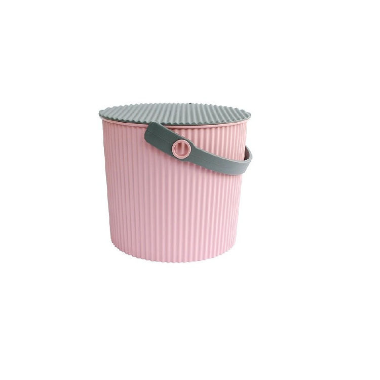 Hink / korg med lock, ROSE PINK SMALL OMNIOUTIL, 8L, Rosa / grå i gruppen Förvaring / Förråd- och garageförvaring / Korgar och hinkar hos SmartaSaker.se (41139)