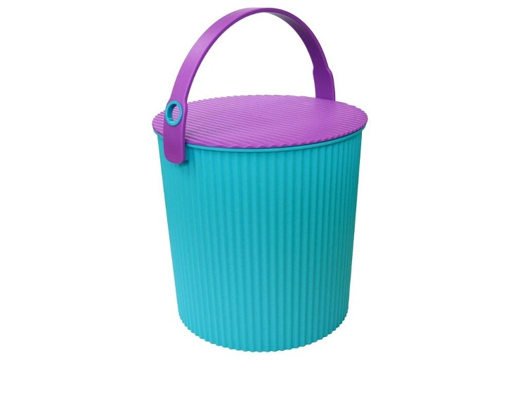 Hink / korg med lock, TURQUOISE LARGE OMNIOUTIL, 20L, Turkos / Lila i gruppen Förvaring / Förråd- och garageförvaring / Korgar och hinkar hos SmartaSaker.se (41140)