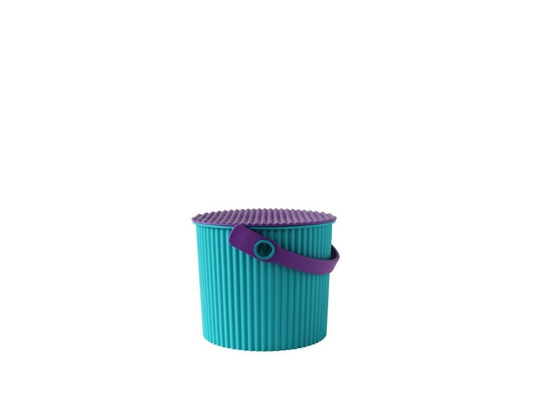 Hink / korg med lock, TURQUOISE MINI OMNIOUTIL, 4 L, Turkos / Lila i gruppen Förvaring / Förråd- och garageförvaring / Korgar och hinkar hos SmartaSaker.se (41142)