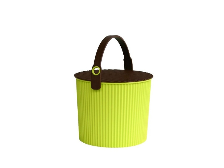 Hink / korg med lock, VIVID GREEN SMALL OMNIOUTIL, 8L, Grön / Brun i gruppen Förvaring / Förråd- och garageförvaring / Korgar och hinkar hos SmartaSaker.se (41145)