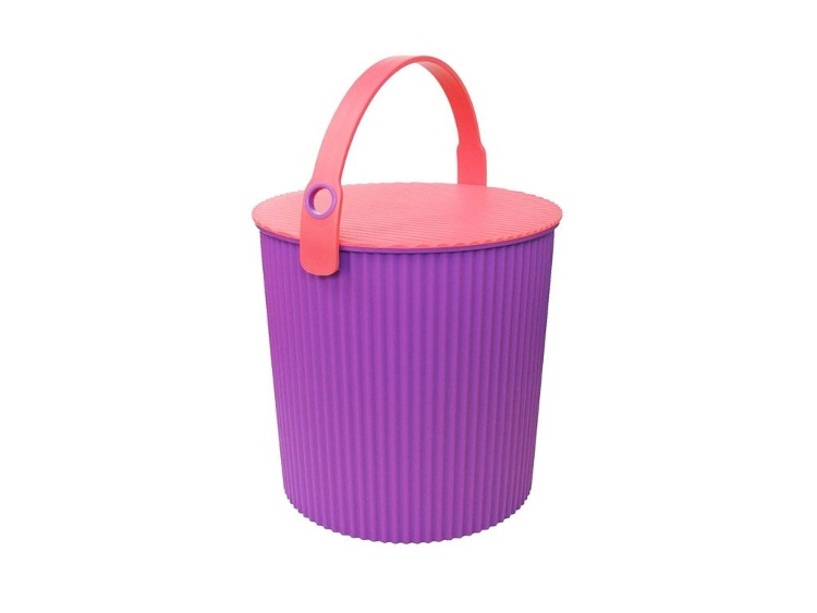 Hink / korg med lock, VIVID PURPLE MEDIUM OMNIOUTIL, 10 L, Lila / Cerice i gruppen Förvaring / Förråd- och garageförvaring / Korgar och hinkar hos SmartaSaker.se (41150)