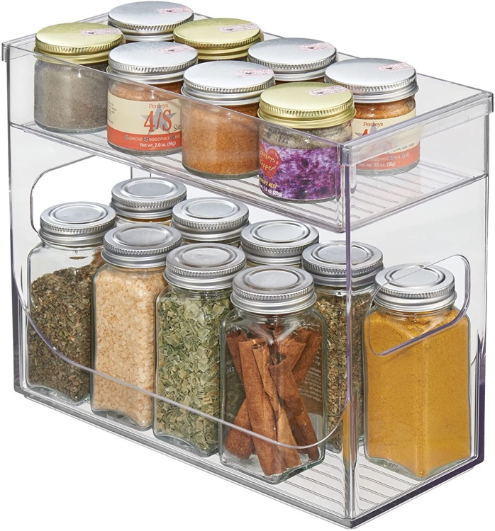 Hylla för Kryddor, LINUS CABINET ORGANIZER, 12 x 26 x H 21,6 cm, Transparent i gruppen Förvaring / Köksförvaring / Organisera köksskåp hos SmartaSaker.se (41171)