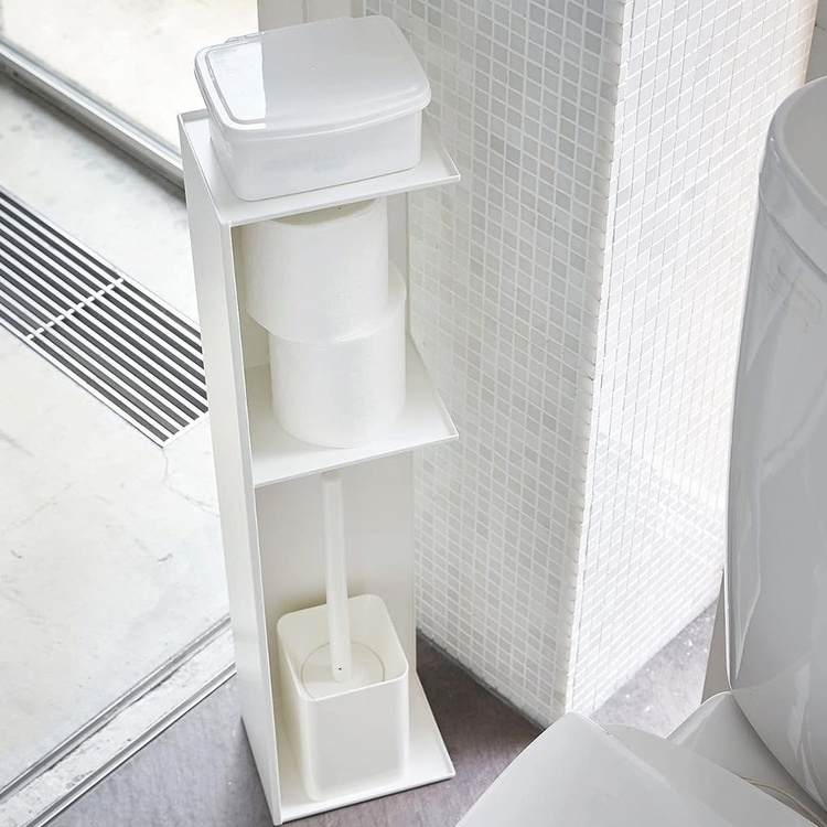 Hylla i metall för toapapper mm, TOWER SLIM TOILET RACK, 17 x 13 x H 70,5 cm, Vit i gruppen Förvaring / Badrumsförvaring hos SmartaSaker.se (41181)