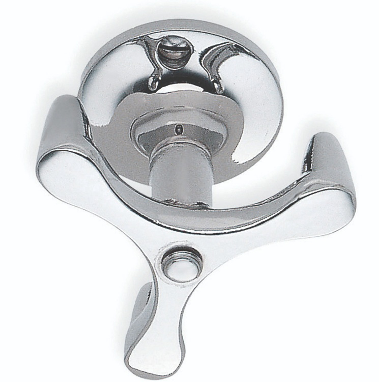 Hyllkrok, Trippel, Vridbar, UNDER SHELF, H 4 cm, Polerad krom i gruppen Förvaring / Hallförvaring / Krokar och hängare hos SmartaSaker.se (41192)