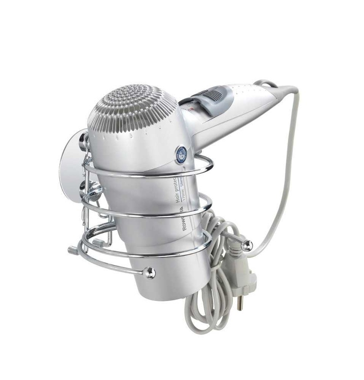 Hållare för hårtork, Självhäftande, TURBO-LOC, Silver i gruppen Förvaring / Badrumsförvaring hos SmartaSaker.se (41213)