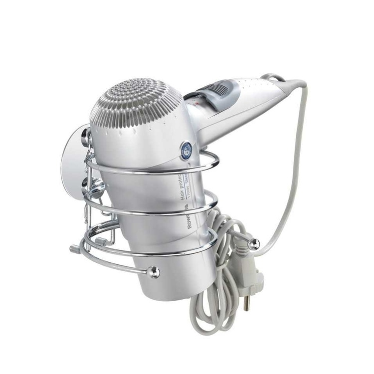 Hållare för hårtork, Självhäftande, TURBO-LOC, Silver i gruppen Förvaring / Badrumsförvaring hos SmartaSaker.se (41213)