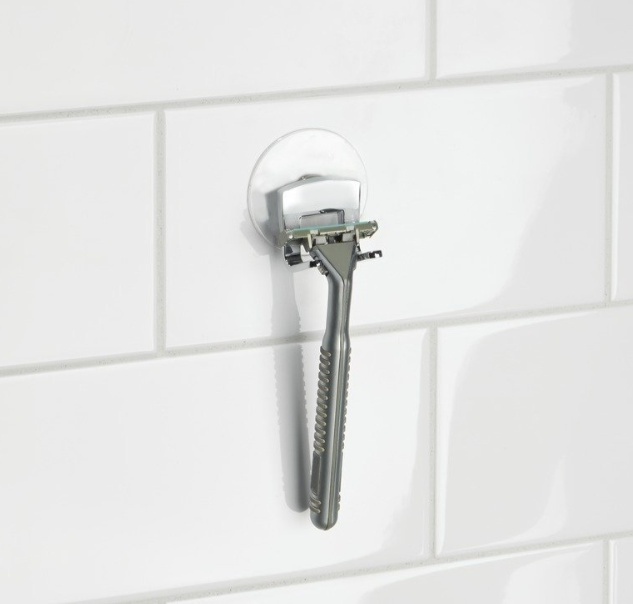 Hållare för rakhyvel med sugpropp, ID RAZOR HOLDER, Krom i gruppen Förvaring / Badrumsförvaring hos SmartaSaker.se (41222)
