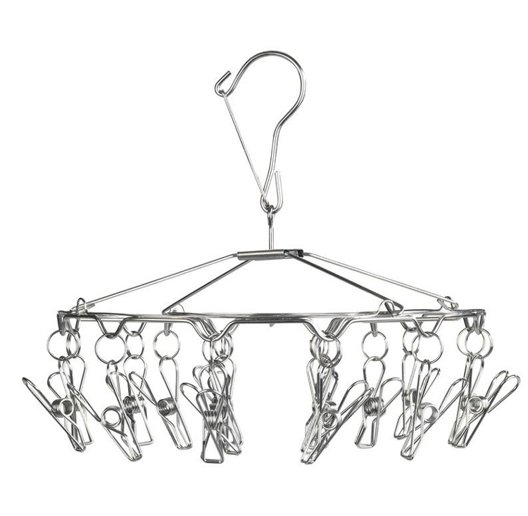 Hängande torkställning i Rostfritt stål, TVÃ„TT-RONDELL, Ã˜ 27 x H 26 cm, Silver i gruppen Förvaring / Tvätt och tork / Torkställningar hos SmartaSaker.se (41249)
