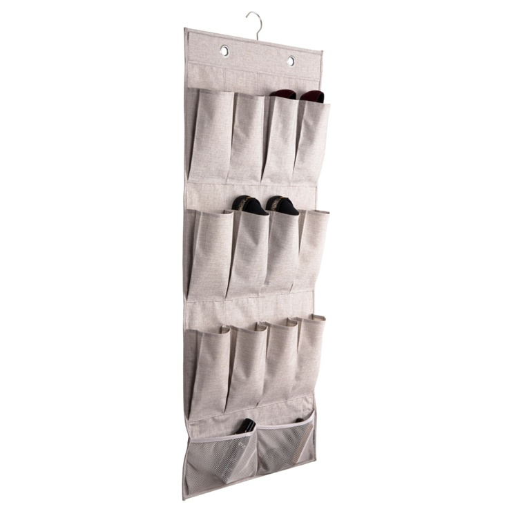 Hängande Skoförvaring, 14 fack, BIGSO POCKET ORGANIZER, 52 x H 124 cm i gruppen Förvaring / Garderobsförvaring / Skoförvaring hos SmartaSaker.se (41286)