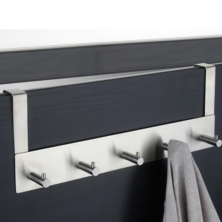 Hängare för garderobsdörr, ALBERT, 5 krokar, Rostfritt stål i gruppen Förvaring / Sovrumsförvaring / Dörrkrokar hos SmartaSaker.se (41291)