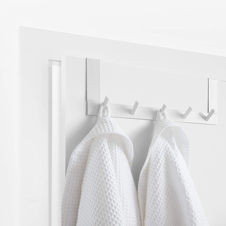 Hängare över dörren - 5 krokar, COLGADOR PUERTAS, Max bredd 4 cm, Vit i gruppen Förvaring / Sovrumsförvaring / Dörrkrokar hos SmartaSaker.se (41297)
