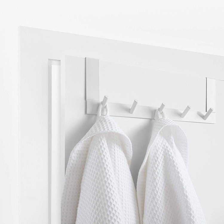 Hängare över dörren - 5 krokar, COLGADOR PUERTAS, Max bredd 4 cm, Vit i gruppen Förvaring / Sovrumsförvaring / Dörrkrokar hos SmartaSaker.se (41297)