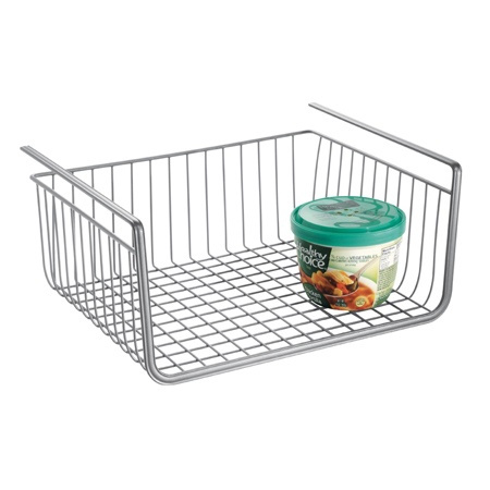 Hängkorg för hylla / Extrahylla, ID PANTRY BASKET, 33 x 26 x H 15cm, Silver i gruppen Förvaring / Köksförvaring / Organisera köksskåp / Under hyllan-förvaring hos SmartaSaker.se (41308)