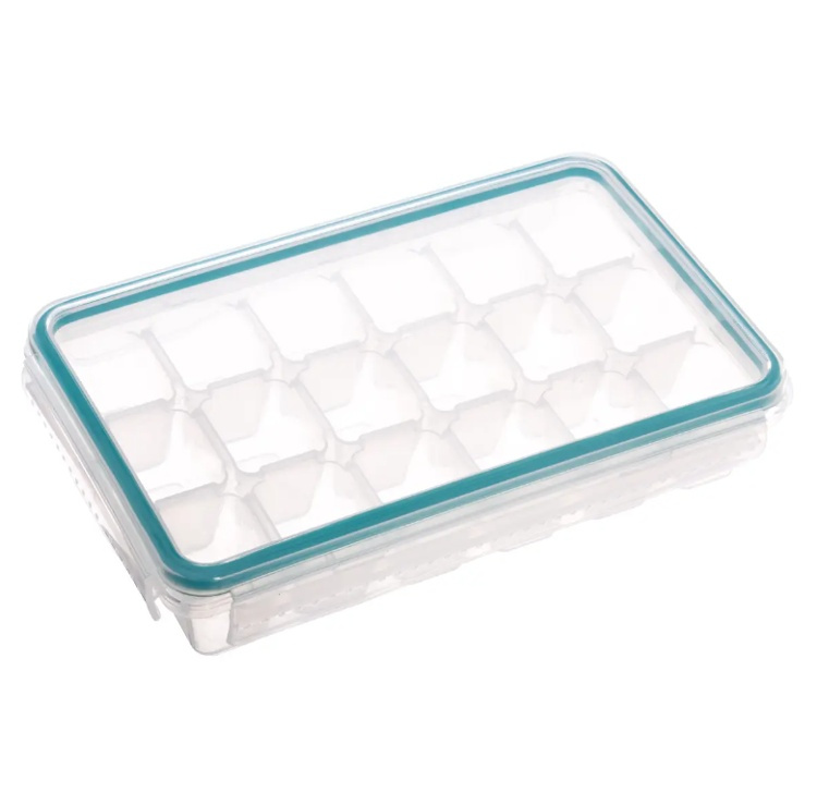 Isbricka med lock, 18 kuber, CLIP ICE CUBE TRAY, Transparent i gruppen Förvaring / Köksförvaring hos SmartaSaker.se (41329)