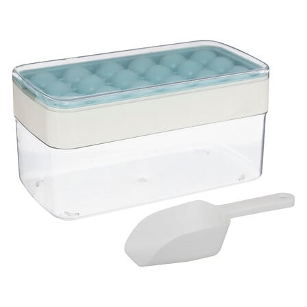 Isbricka med Låda och Skopa, ICE CUBE BOX, Transparent / Blå i gruppen Förvaring / Köksförvaring hos SmartaSaker.se (41330)