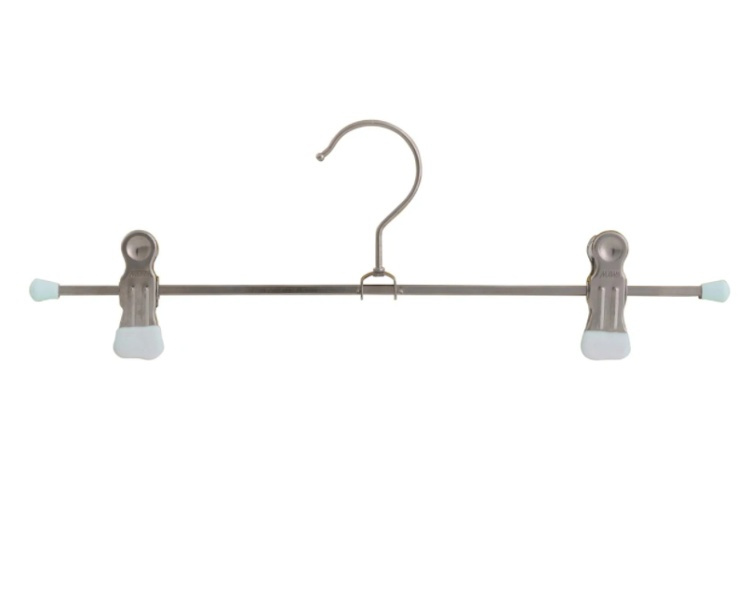 Klassisk Galge för kjol, Metall, MAWA KLAMMERN CLIP, 30 cm, Silver / vit i gruppen Förvaring / Garderobsförvaring / Galgar och hängare hos SmartaSaker.se (41357)