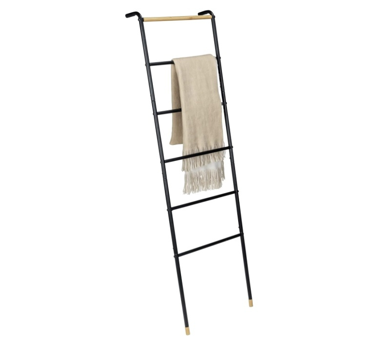 Klädställning att luta mot väggen, LOFT BLACK METAL, 43,5 x H 162 cm, Svart / Natur i gruppen Förvaring / Sovrumsförvaring / Klädställningar hos SmartaSaker.se (41379)