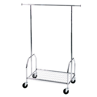 Klädställning med rejäla hjul, ALBERT, 90 x H 130-170 cm, Silver i gruppen Förvaring / Sovrumsförvaring hos SmartaSaker.se (41386)