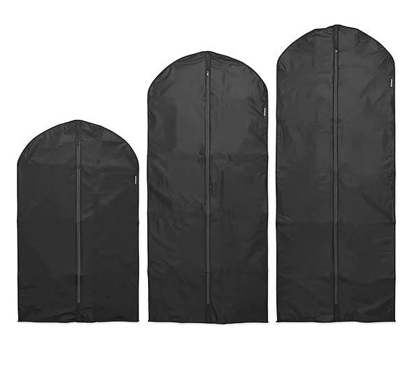 Klädöverdrag, Set med 3 st, BRABANTIA - MEDIUM + LARGE + XL , Svarta i gruppen Förvaring / Garderobsförvaring / Klädgarderober hos SmartaSaker.se (41404)