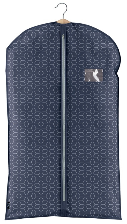 Klädöverdrag, Kort, METRIK BLUE, 60 x H100 cm, Blå i gruppen Förvaring / Garderobsförvaring / Klädgarderober hos SmartaSaker.se (41420)