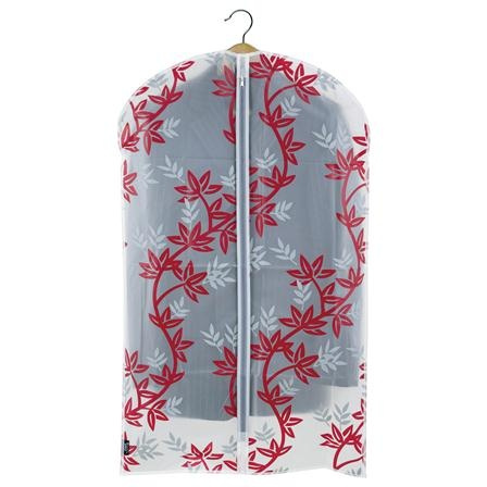 Klädöverdrag, Kort, RED LEAF, 60 x H 100 cm, Vit / Röd i gruppen Förvaring / Garderobsförvaring / Klädgarderober hos SmartaSaker.se (41426)