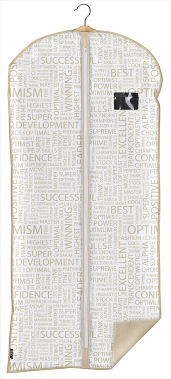 Klädöverdrag, Lång, URBAN GOLD, 60 x H135 cm, Vit / Beige i gruppen Förvaring / Garderobsförvaring / Klädgarderober hos SmartaSaker.se (41447)
