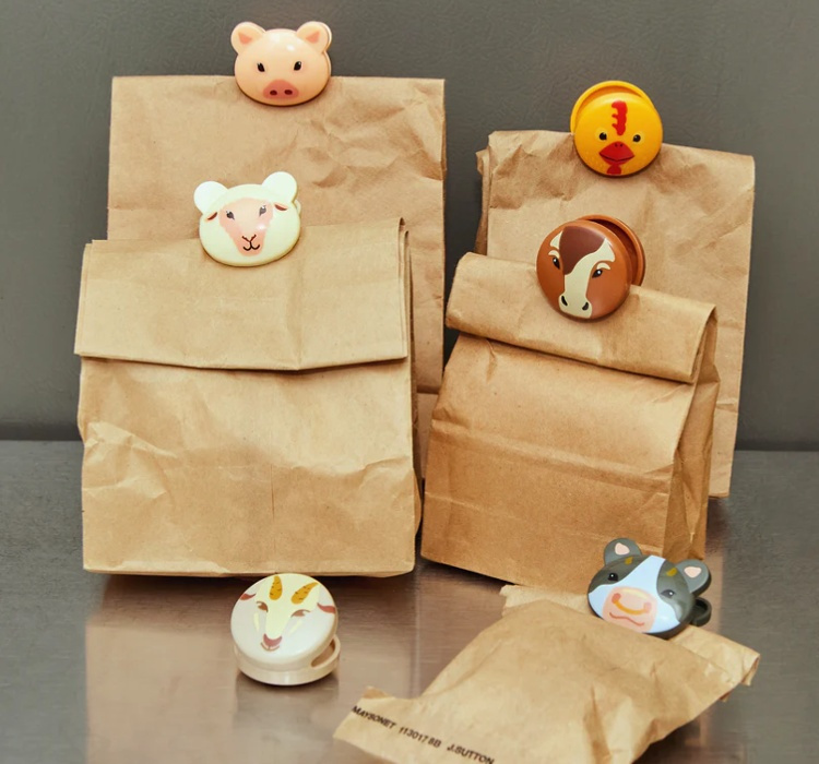 Klämmor, Bondgård, 6 st, FARM ANIMAL BAG CLIPS, Kikkerland, Mix i gruppen Förvaring / Köksförvaring hos SmartaSaker.se (41460)