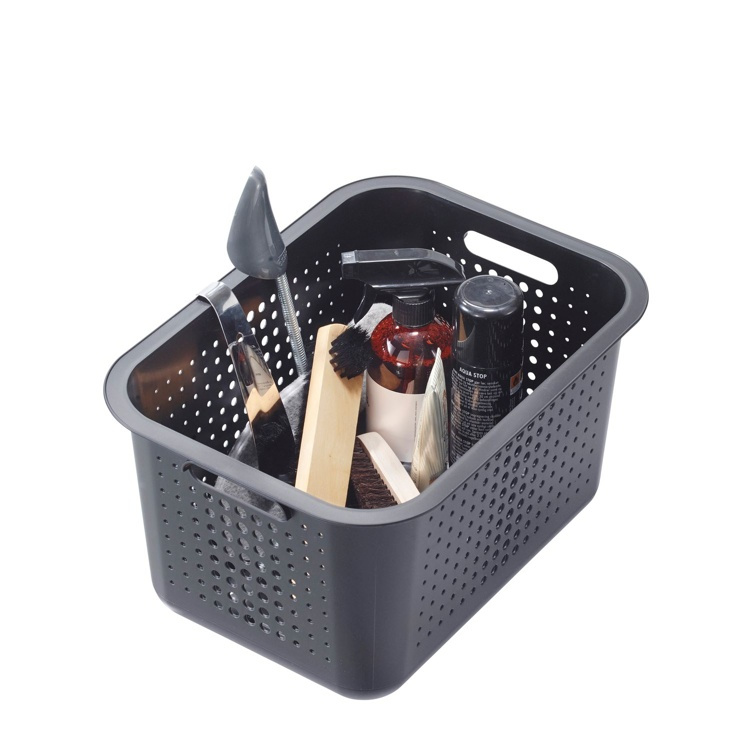 Korg / Låda, SMARTSTORE 13L BASKET RECYCLED, 37 x 28 x H20 cm, Grå i gruppen Förvaring / Förvaringslådor / SmartStore förvaringslådor hos SmartaSaker.se (41468)