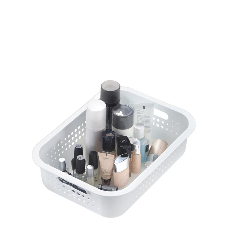 Korg / Låda, SMARTSTORE 6L BASKET RECYCLED, 37 x 28 x H10 cm, Vit i gruppen Förvaring / Förråd- och garageförvaring / Korgar och hinkar hos SmartaSaker.se (41469)