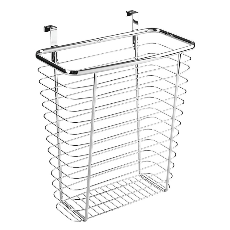 Korg / Papperskorg för över skåpdörr, Metall, ID AXIS, 15 x 31 x H37 cm, Silver i gruppen Förvaring / Badrumsförvaring / Papperskorgar hos SmartaSaker.se (41470)