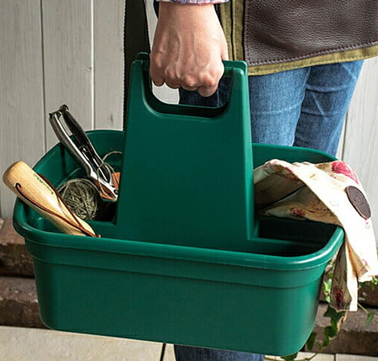 Korg med extra högt bärhandtag, HOME & GARDEN TIDY, 40 x 30 x H 30 cm, Grön i gruppen Förvaring / Förråd- och garageförvaring / Korgar och hinkar hos SmartaSaker.se (41489)