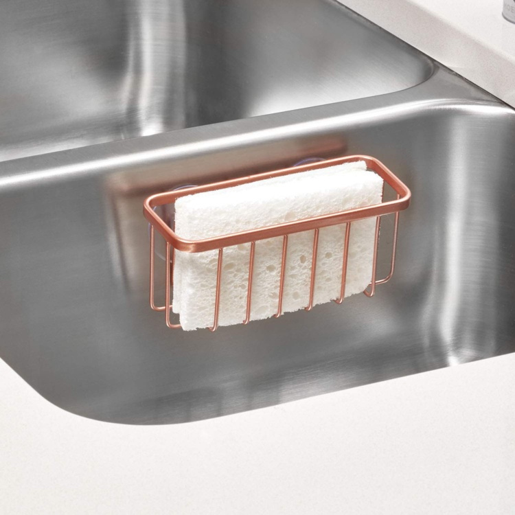 Korg till diskbaljan, med sugproppar, SMALL SUCTION SINK CADDY, Koppar i gruppen Förvaring / Köksförvaring / Diskställ och diskbänk hos SmartaSaker.se (41492)